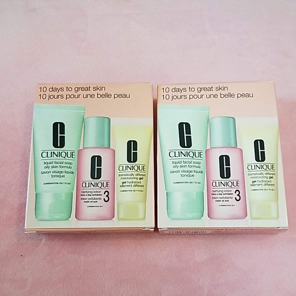 Clinique 10 days to great skin sets (2 included)